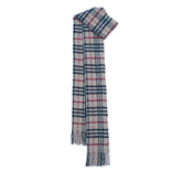 Cashmere/Wool Plaid Print Vintage Pre-Loved Scarf