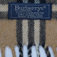 Cashmere Plaid Print Vintage Pre-Loved Scarf
