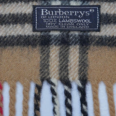 Lambswool Plaid Print Vintage Pre-Loved Scarf