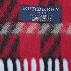 Red Plaid Print Vintage Pre-Loved Scarf