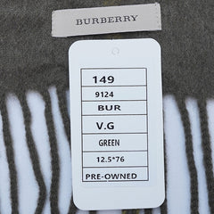 Cashmere/Merino Plaid Print Vintage Pre-Loved Scarf