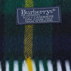 Cashmere Plaid Print Vintage Pre-Loved Scarf