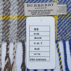 Cashmere Plaid Print Vintage Pre-Loved Scarf