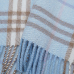 Cashmere/Wool Plaid Print Vintage Pre-Loved Scarf