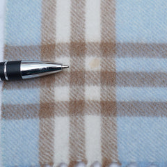 Cashmere/Wool Plaid Print Vintage Pre-Loved Scarf