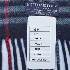 Cashmere/Wool Plaid Print Vintage Pre-Loved Scarf