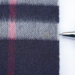 Cashmere Large Check Vintage Pre-Loved Scarf