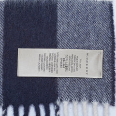 Cashmere Large Check Vintage Pre-Loved Scarf