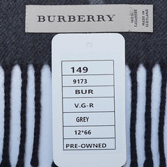 Cashmere Large Check Vintage Pre-Loved Scarf
