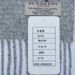 Wool Large Check Vintage Pre-Loved Scarf
