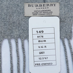 Cashmere Large Check Vintage Pre-Loved Scarf