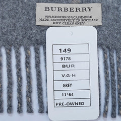 Merino/Cashmere Reversible Large Check Vintage Pre-Loved Scarf