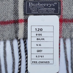Lambswool Plaid Print Vintage Pre-Loved Scarf