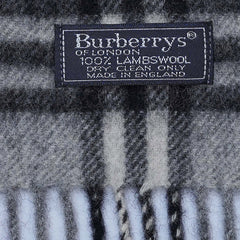 Lambswool Plaid Print Vintage Pre-Loved Scarf