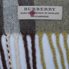 Cashmere Large Check Vintage Pre-Loved Scarf