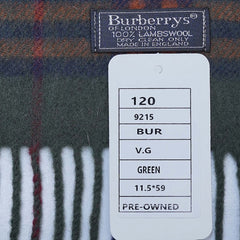 Lambswool Plaid Print Vintage Pre-Loved Scarf