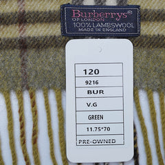 Lambswool Plaid Print Vintage Pre-Loved Scarf