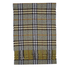 Lambswool Plaid Print Vintage Pre-Loved Scarf