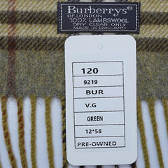Lambswool Plaid Print Vintage Pre-Loved Scarf
