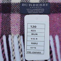Lambswool Plaid Print Vintage Pre-Loved Scarf
