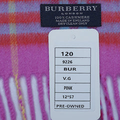 Cashmere Plaid Print Vintage Pre-Loved Scarf