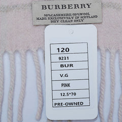 Cashmere/Wool Plaid Print Vintage Pre-Loved Scarf