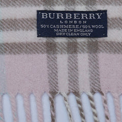 Cashmere/Wool Plaid Print Vintage Pre-Loved Scarf