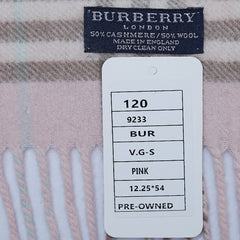Cashmere/Wool Plaid Print Vintage Pre-Loved Scarf