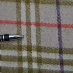 Cashmere Plaid Print Vintage Pre-Loved Scarf
