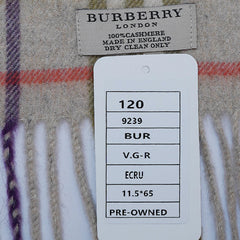 Cashmere Plaid Print Vintage Pre-Loved Scarf