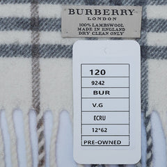 Lambswool Plaid Print Vintage Pre-Loved Scarf