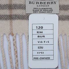 Lambswool Plaid Print Vintage Pre-Loved Scarf