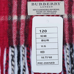 Cashmere/Wool Plaid Print Vintage Pre-Loved Scarf