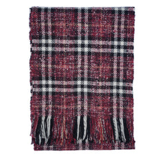 Lambswool Blend Plaid Print Vintage Pre-Loved Scarf