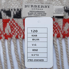 Cashmere Plaid Print Vintage Pre-Loved Scarf