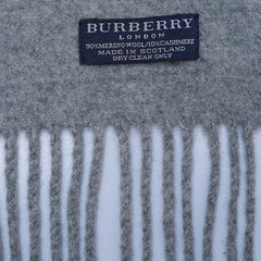 Merino/Cashmere Striped Print Vintage Pre-Loved Scarf
