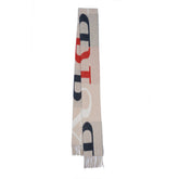 Merino/Cashmere Logo Print Vintage Pre-Loved Scarf