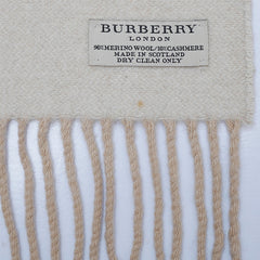 Merino/Cashmere Logo Print Vintage Pre-Loved Scarf