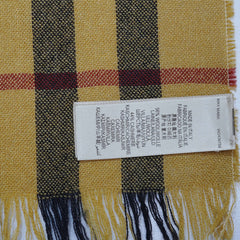Wool/Cashmere Plaid Print Vintage Pre-Loved Scarf
