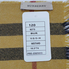 Wool/Cashmere Plaid Print Vintage Pre-Loved Scarf