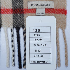 Cashmere Plaid Print Vintage Pre-Loved Scarf