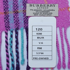 Merino Plaid Print Vintage Pre-Loved Scarf