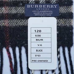 Merino/Cashmere Plaid Print Vintage Pre-Loved Scarf