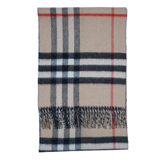 Cashmere Large Check Vintage Pre-Loved Scarf