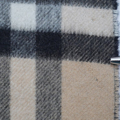 Cashmere Large Check Vintage Pre-Loved Scarf