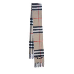 Cashmere Large Check Vintage Pre-Loved Scarf