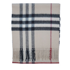 Cashmere Large Check Vintage Pre-Loved Scarf