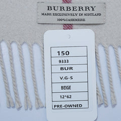 Cashmere Large Check Vintage Pre-Loved Scarf