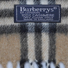 Cashmere Plaid Print Vintage Pre-Loved Scarf