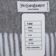 YSL Wool Plain Vintage Pre-Loved Scarf